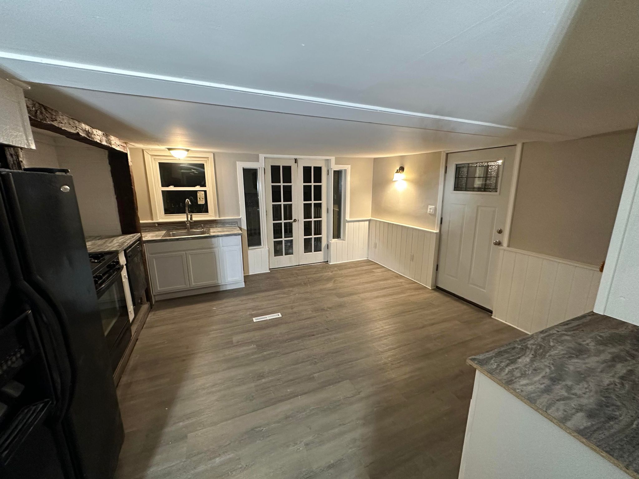 living room with wooden floor